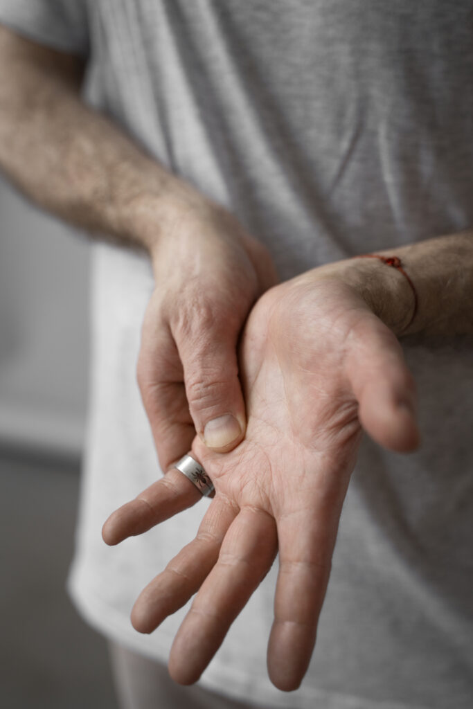 elegant hands old man