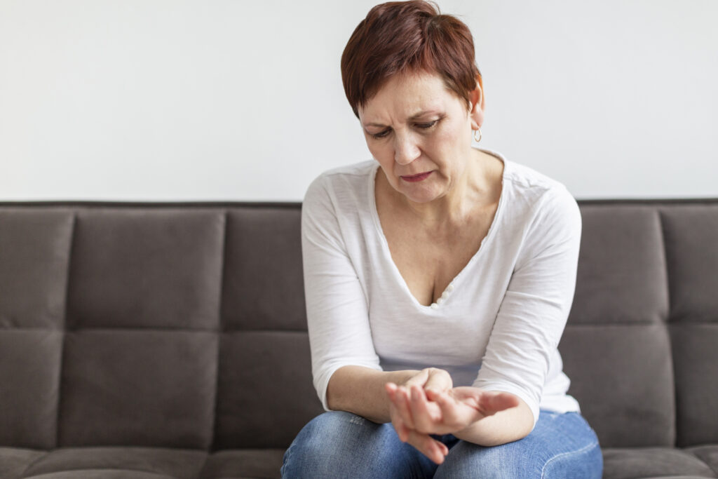 senior woman with medical problems